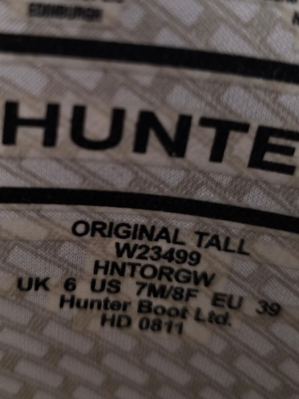Hunter Women's Original Tall Rain Boots Black Knee High 7M/8F - Picture 13 of 13